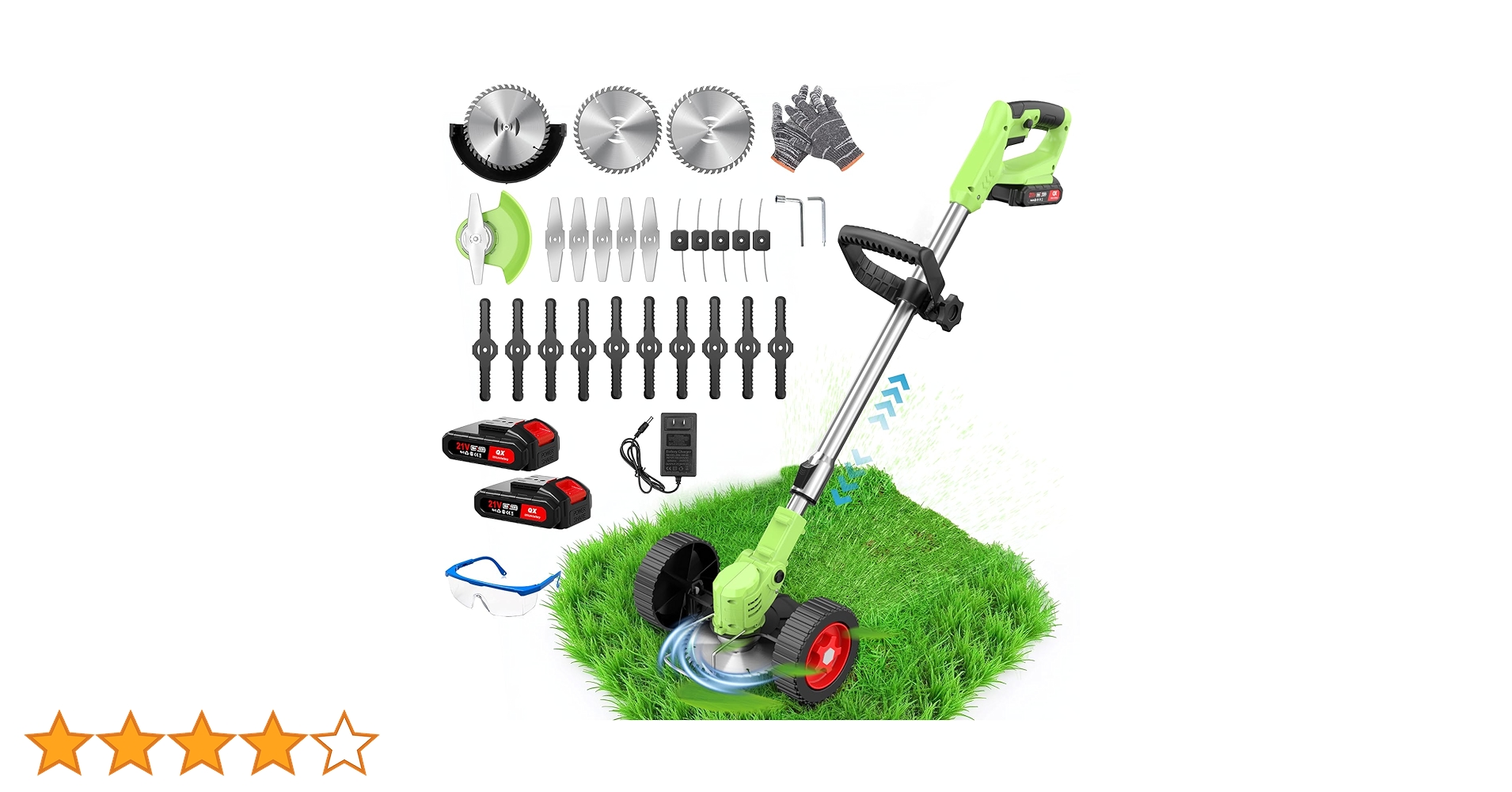 Amazon.co.jp: 草刈り機 充電式草刈り機 1880W高出力 21V 2*2000mAh大